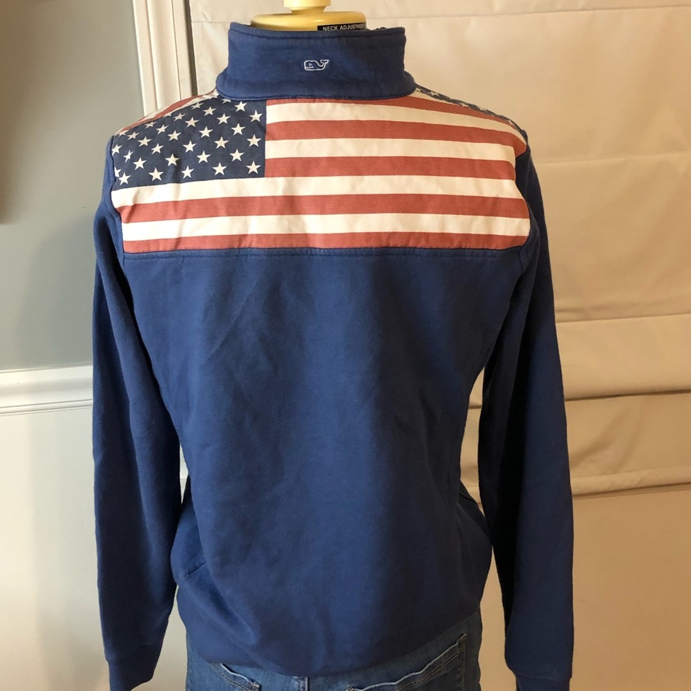 Vineyard Vines American Flag Shepshirt Quarter Zip - Picture 8 of 8